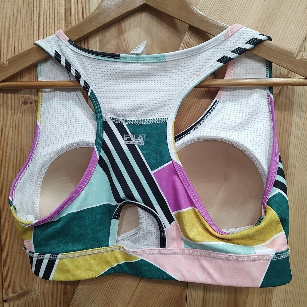 FILA PERFORMANCE SPORTS Bra Sz XL High Impact Racerback Running Workout Gym
